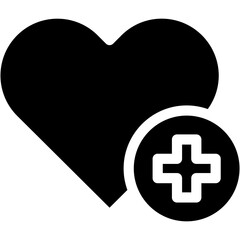 Wall Mural - Heart, cardiology, healthcare, medical sign, health clinic Icon