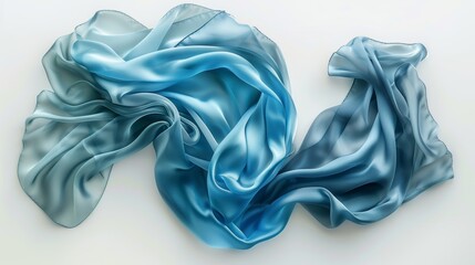 This is a close-up photograph of cloth featuring a blue design on the upper surface