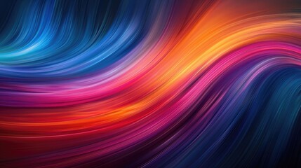 Wall Mural - Bright, flowing motion with gradient hues