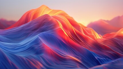 Wall Mural - Bright, flowing motion with gradient hues