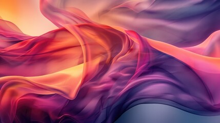 Wall Mural - Bright, flowing motion with gradient hues