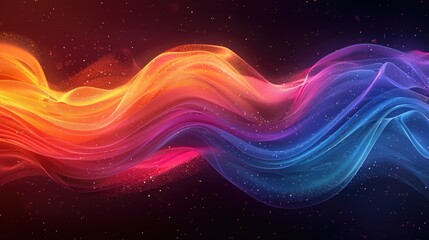 Wall Mural - Bright, flowing motion with gradient hues