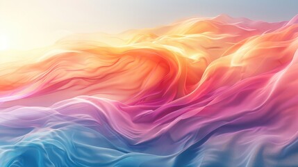 Wall Mural - Bright, flowing motion with gradient hues