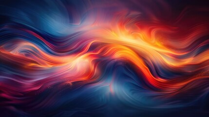 Wall Mural - Bright, flowing motion with gradient hues