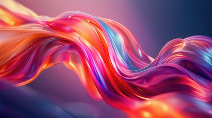 Wall Mural - Bright, flowing motion with gradient hues