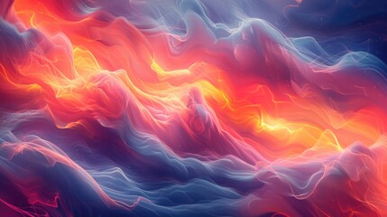 Wall Mural - Bright, flowing motion with gradient hues