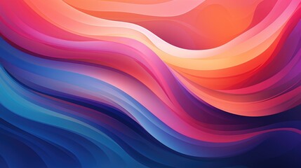 Wall Mural - Bright, flowing motion with gradient hues