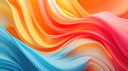 Wall Mural - Bright, flowing motion with gradient hues