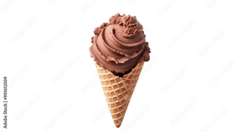 ice cream on white isolated on clear png background and transparent