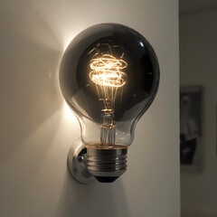 Wall Mural - a light bulb that is on the wall