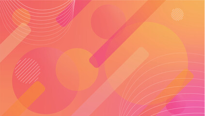 Poster - Landing page Template - Fluid abstract design with orange gradient - Trendy background