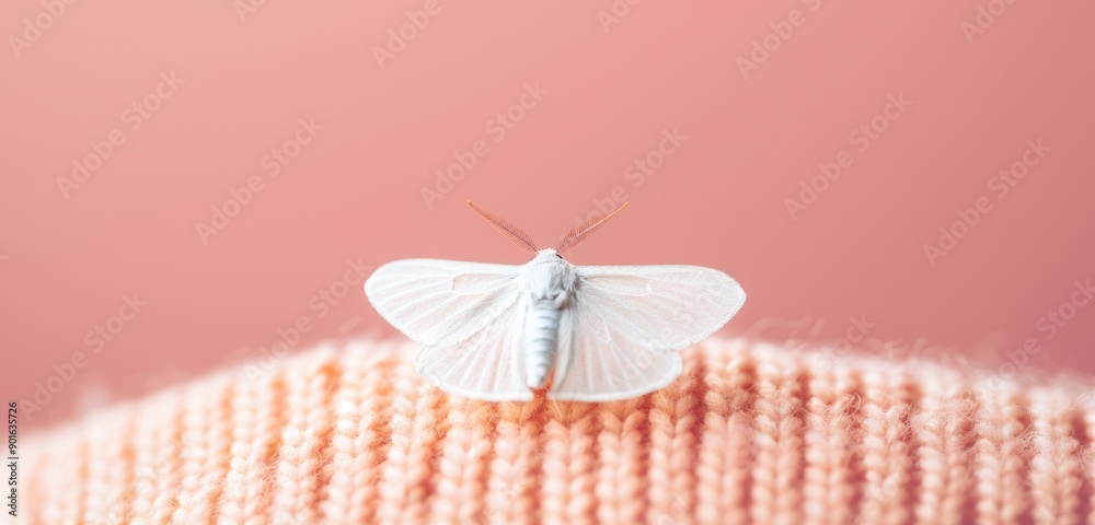 Intruding Moth Damaging Wool Sweater - House Pest Conceptual Photo with ...