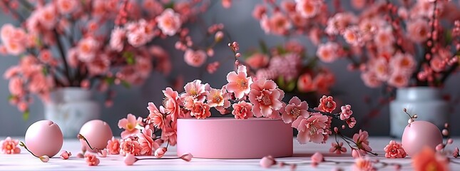 Wall Mural - Pink Blossom Decor