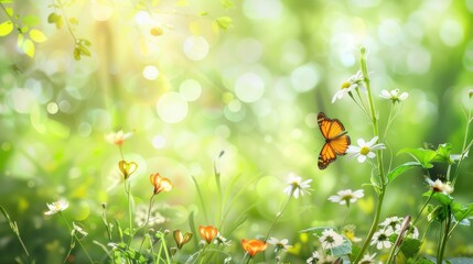 Butterfly in Spring Meadow