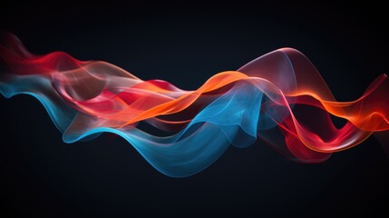 Canvas Print - Fluid dynamics with colorful motion trails