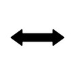 © Siarhei - Double ended straight long arrow pointer. Dual wide arrow. Vector illustration on white background.