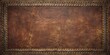 © Man888 - Aged dark leather background with worn stitched border and grunge texture featuring abstract distressed design elements, perfect for vintage or retro-themed projects.