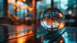 © Athena - Financial forecast, crystal ball with charts, 3D illustration, prediction concept, copy space, more clarity with clear light and sharp focus , high detailed ,