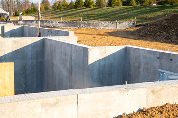 Wall Mural - concrete foundation for house