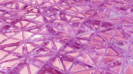 Wall Mural - 3d animation of abstract pink and purple crystal rumpled background, suitable for cosmetic video