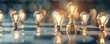 © CHONCHANOK PHOTO - A sleek 3D model of a chessboard with lightbulb-shaped pieces, symbolizing strategic business planning and innovative ideas