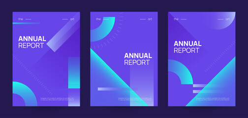 Fototapete - Creative Annual Report covers design. Vector template.