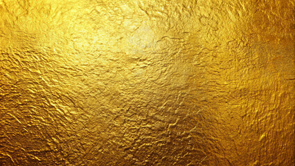 Poster - A radiant textured surface of gold leaf reflecting soft light, showcasing intricate patterns and a warm glow