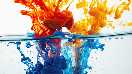 Poster - Dynamic Ink Splash in Water - Abstract Studio Isolation
