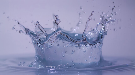 Poster - Dynamic Water Splash Frozen in Time against Clean Studio Background