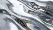 © Lull - Liquid metal texture. Abstract chrome background, shiny metallic rippled surface, wave form, smooth elegant design element