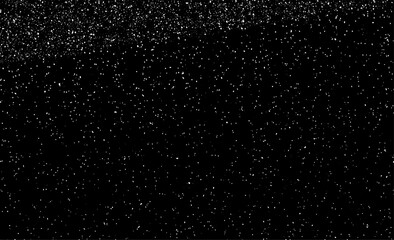 Wall Mural - snow, stars, twinkling lights, rain drops on black background. abstract vector noise. small particle
