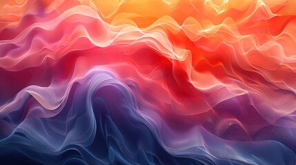 Canvas Print - Abstract background forming colorful wavy pattern with light effects