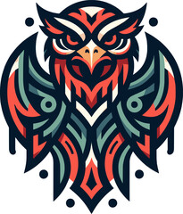 Wall Mural - tribal Tattoo art design of eagle logo silhouette 