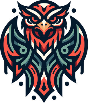 tribal Tattoo art design of eagle logo silhouette 