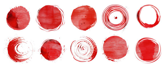 Canvas Print - Red brush stroke sun illustration. A rough scribble texture effect red circle. Grunge crayon japanese flag stamp. Pencil and marker strokes. Modern illustration.