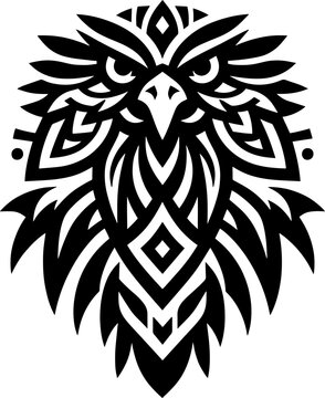tribal Tattoo art design of eagle logo silhouette 