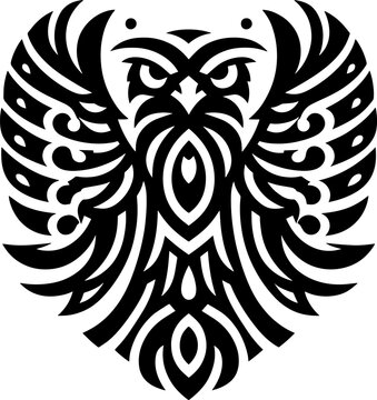 tribal Tattoo art design of eagle logo silhouette 