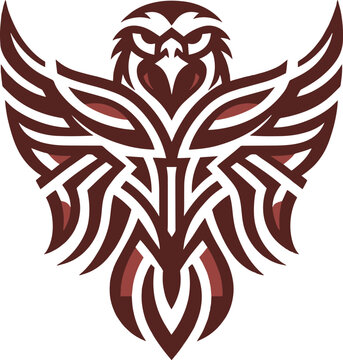 tribal Tattoo art design of eagle logo silhouette 