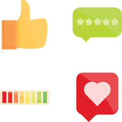 Poster - Satisfaction meter icons set cartoon vector. Customer satisfaction indicator. Survey client, review rating