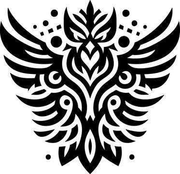 tribal Tattoo art design of eagle logo silhouette 
