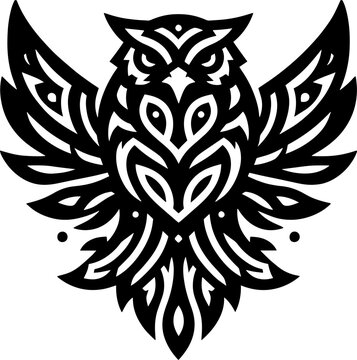 tribal Tattoo art design of eagle logo silhouette 