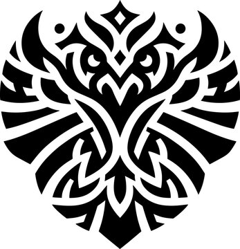 tribal Tattoo art design of eagle logo silhouette 