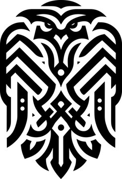 tribal Tattoo art design of eagle logo silhouette 