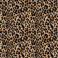 Wall Mural - 
leopard print seamless design vector pattern trendy modern background