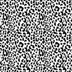 Wall Mural - 
animal leopard print seamless black and white design