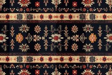 Wall Mural - Seamless geometric ethnic asian oriental and tradition pattern design for texture and background. Silk and fabric pattern decoration for carpet, clothing, wrapping and wallpaper	