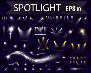 Wall Mural - light white wave and spotlight shine effect,glow line sparkle shine. silver white wavy effects.