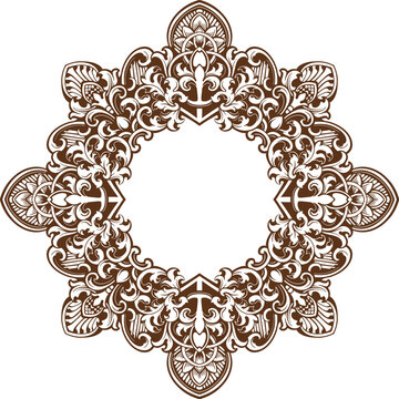 Baroque engraved. Victorian floral ornamental borders, vintage decorative frame elements. Vector illustration royal set for wedding invitation and greeting cards, ornaments romantic invitations