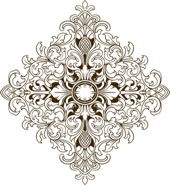 Baroque engraved. Victorian floral ornamental borders, vintage decorative frame elements. Vector illustration royal set for wedding invitation and greeting cards, ornaments romantic invitations