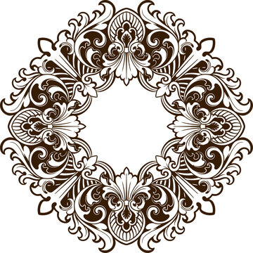 Baroque engraved. Victorian floral ornamental borders, vintage decorative frame elements. Vector illustration royal set for wedding invitation and greeting cards, ornaments romantic invitations